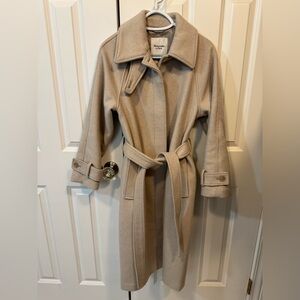 Small funnel Neck Wool Blend Jacket